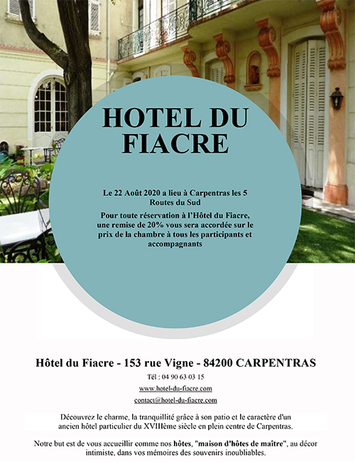 HOTEL DU FIACRE 22 AOUT 2020