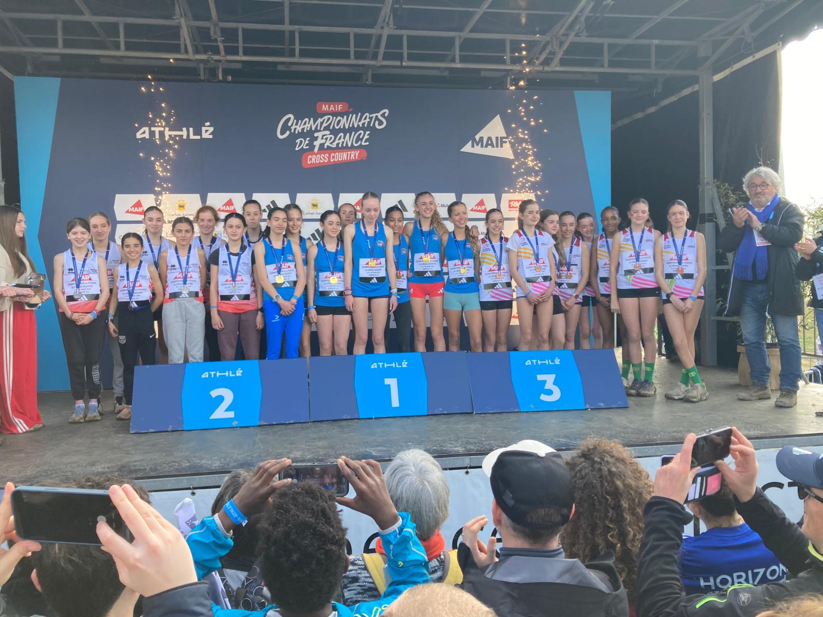 Podium minimes filles Région Sud